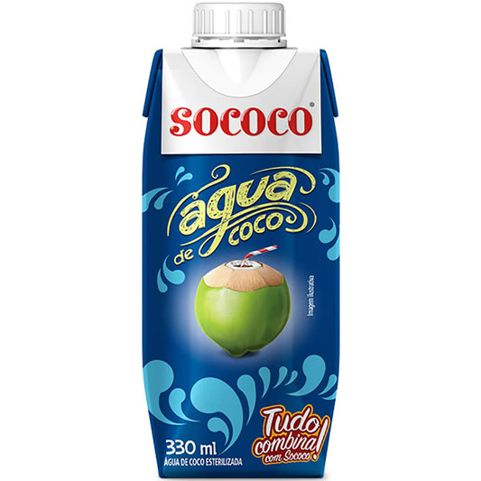 Agua de Coco Sococo 330ml Pack com3 unidades