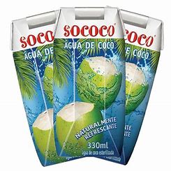 Agua de Coco Sococo 330ml Pack com3 unidades