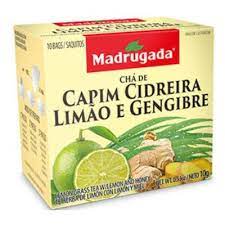Cha de Capim Cidreira, Limao e Gengibre Madrugada 10 saquinhos