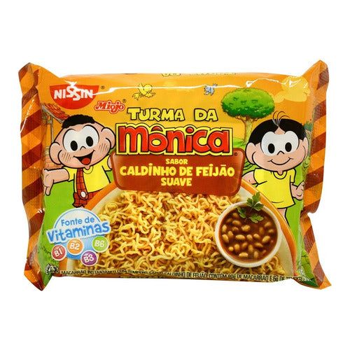 Nissin Macarrao Instanteneo Turma da Monica Caldinho de Feijao 80g