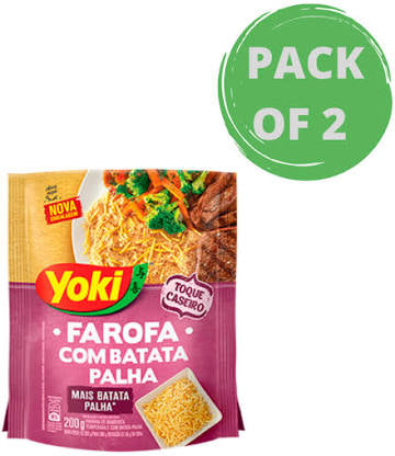 Farofa com batata palha Yoki PACK COM 2X200g