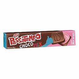 Biscoito Recheado Passatempo Chocomix Morango130g