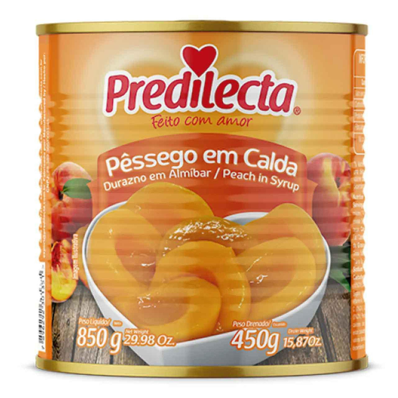 Predilecta Pessego em Calda Lata 450g